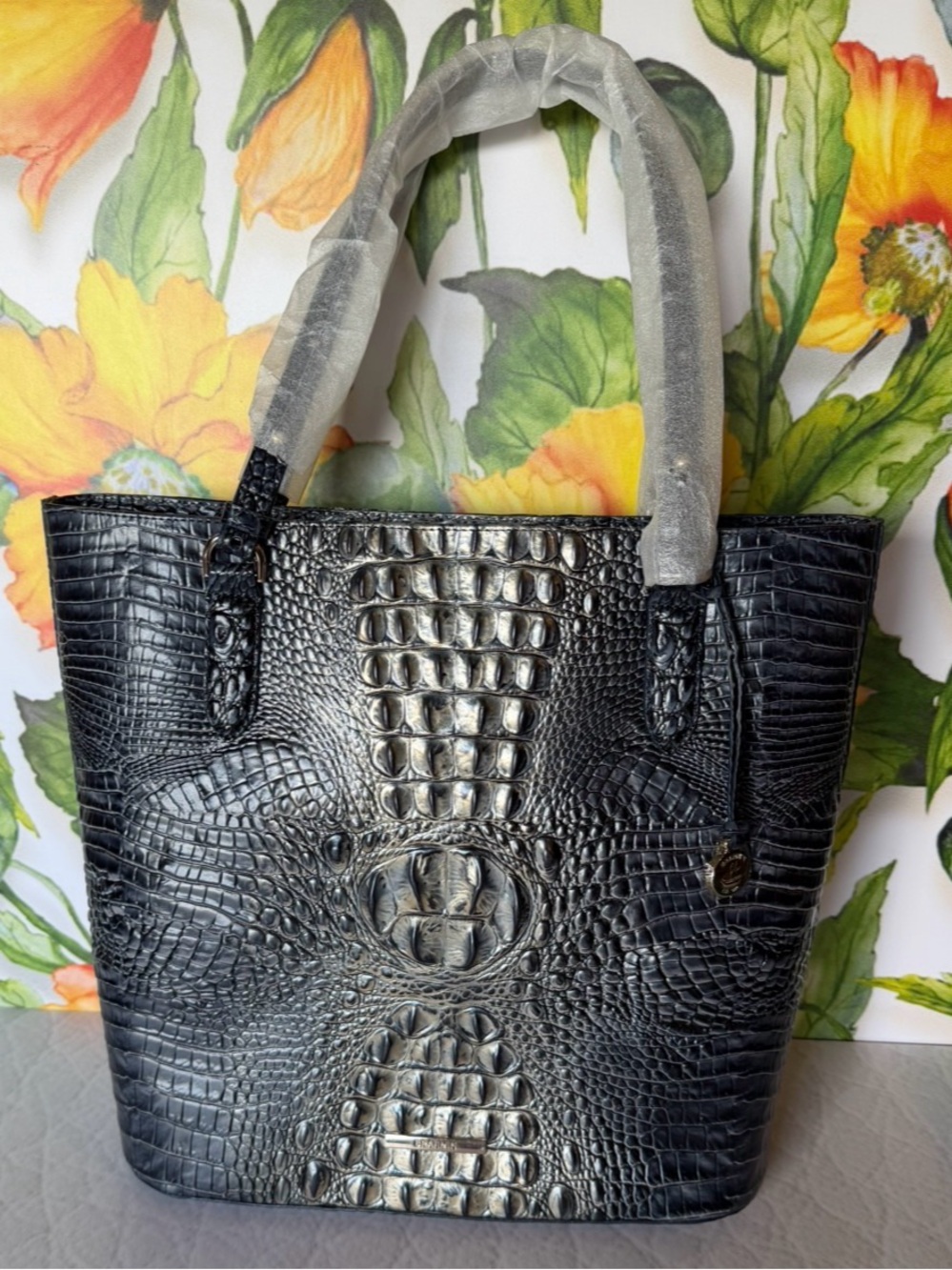 Brahmin Ezra Twilight Blue Ombre Melboume NWT BEAUTIFUL EYE PLACEMENT